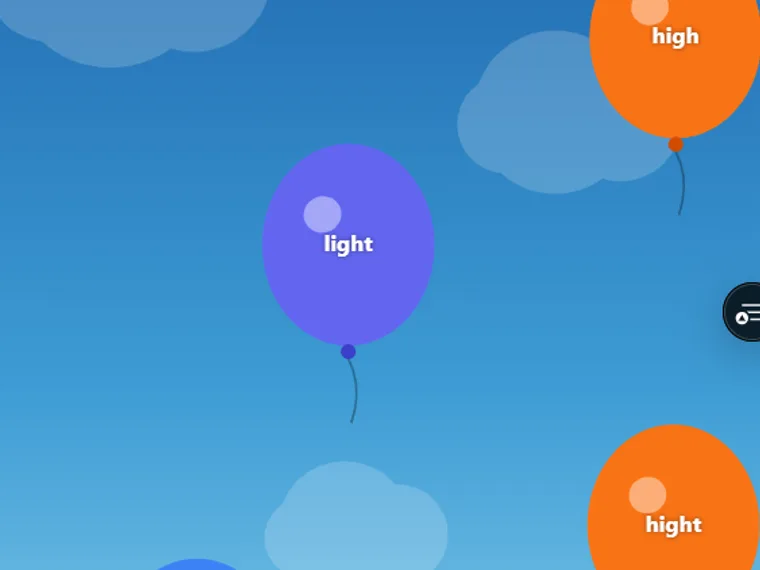 Balloon Pop game - choosing the correctly spelled balloon among look-alikes